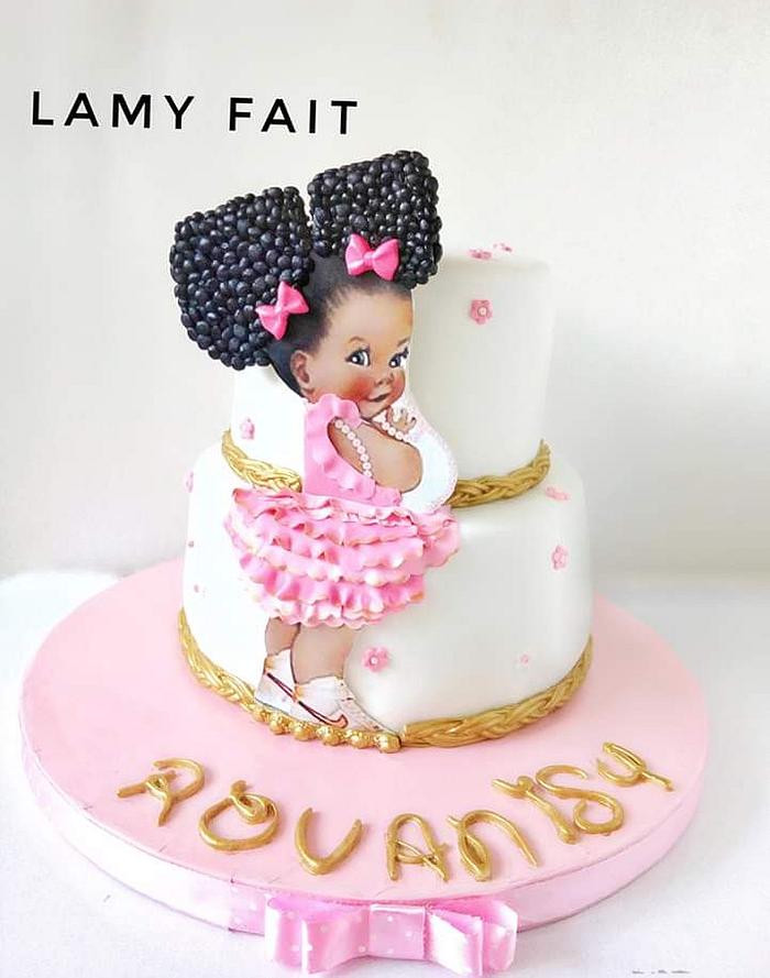 Nigro baby girl cake