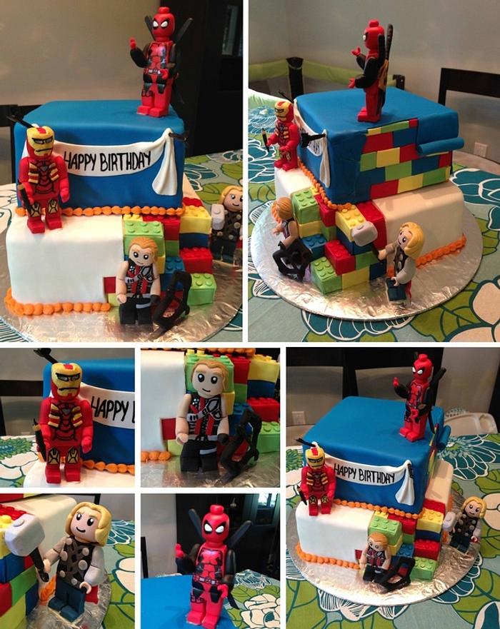 Marvel Lego Cake