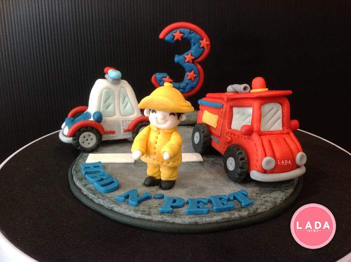 Fireman cake topper