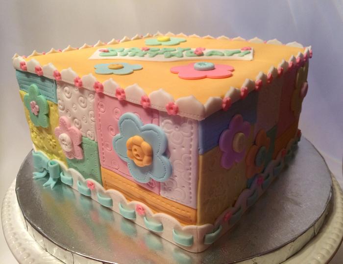 Patchwork Birthday Cake