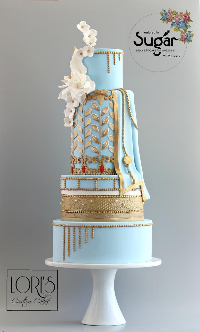 Elegant Indian Fashion Cake Collab 