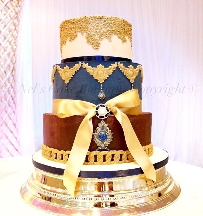 Chocolate Ganache Regal wedding cake 