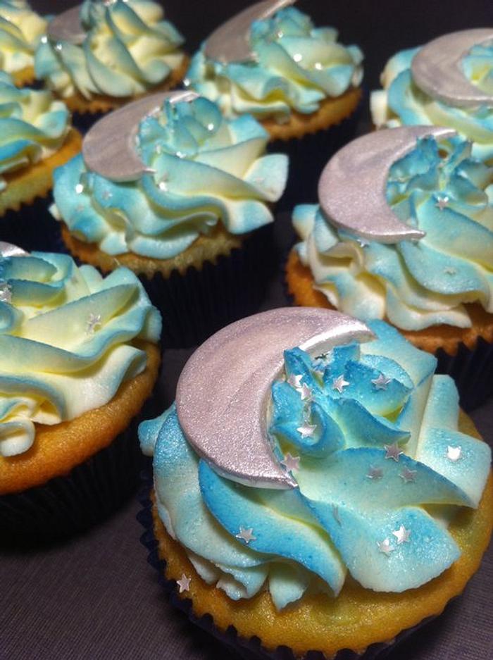 Starry Night Cupcakes