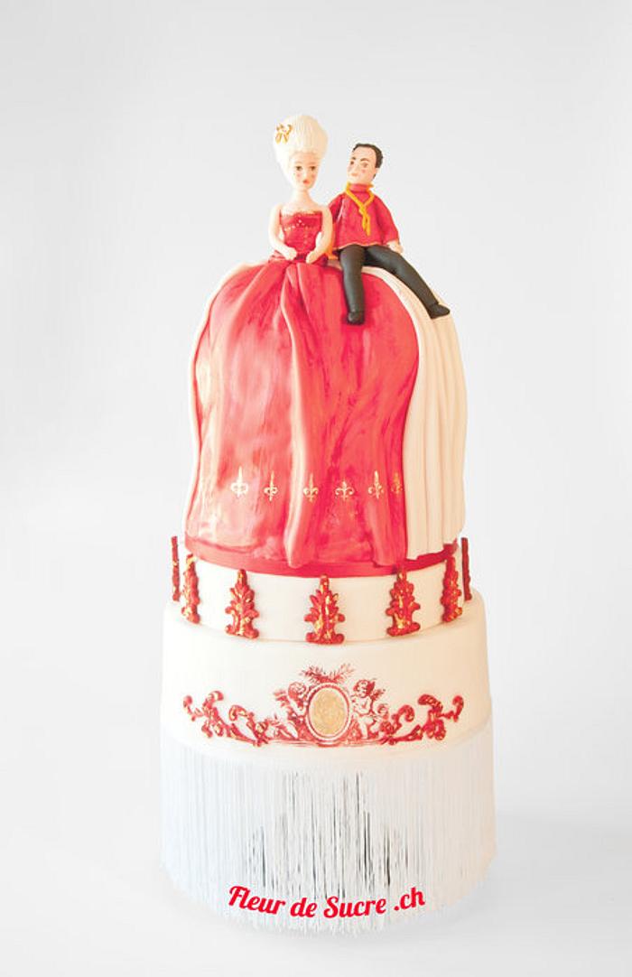 Baroque inspired wedding cake