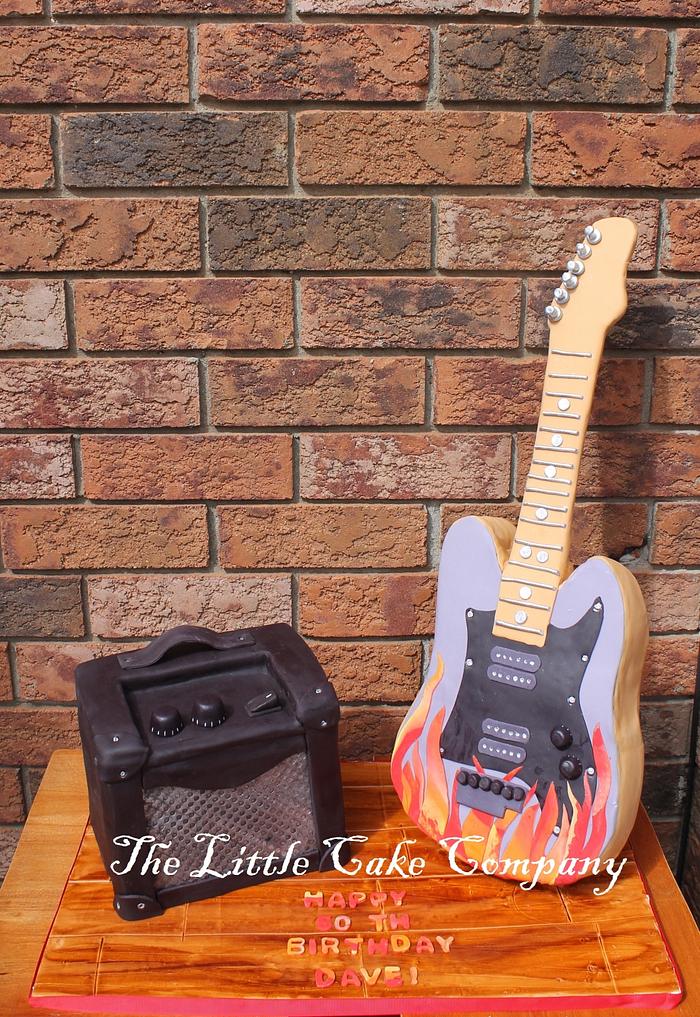 standing guitar cake!
