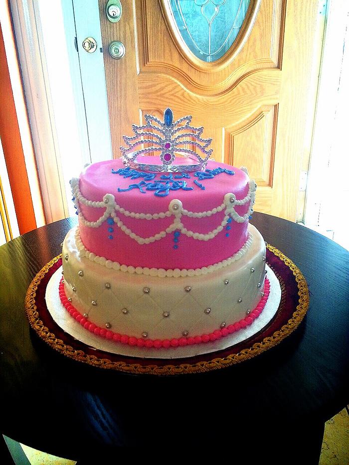 Princess 1st birthday cake