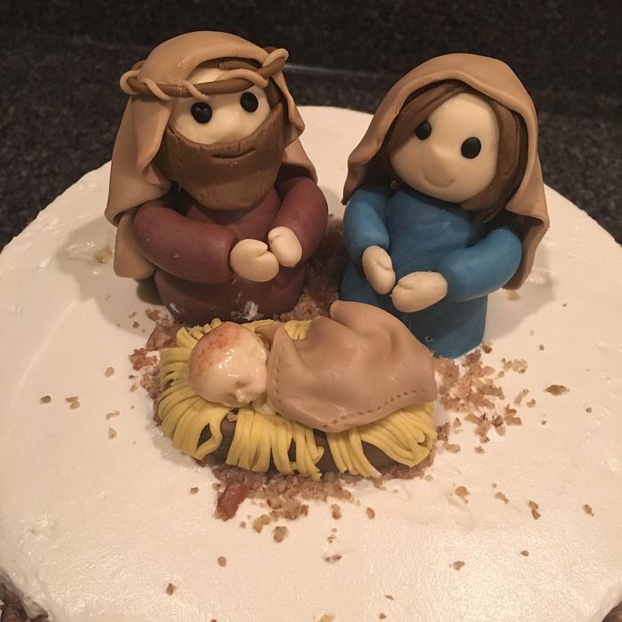 Nativity scene cake