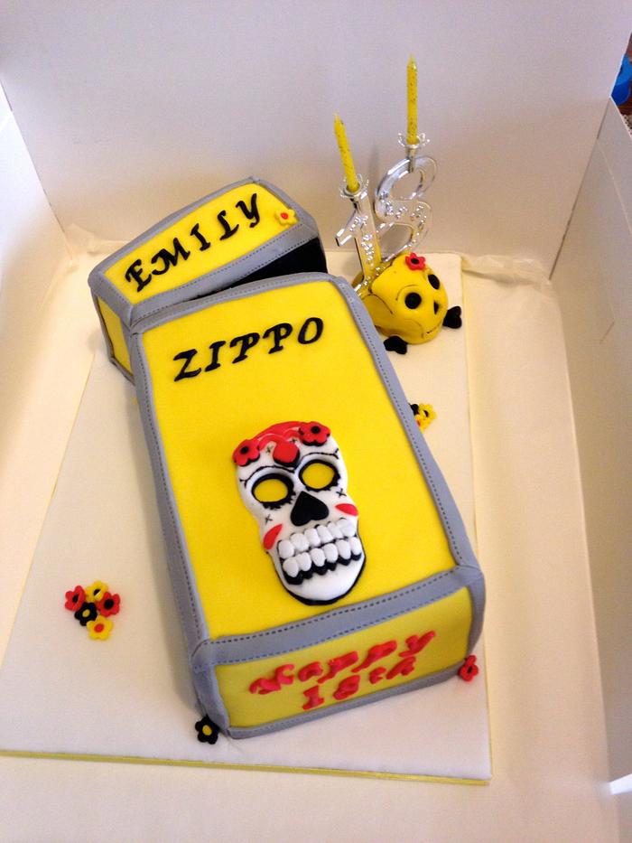 Zippo Lighter cake
