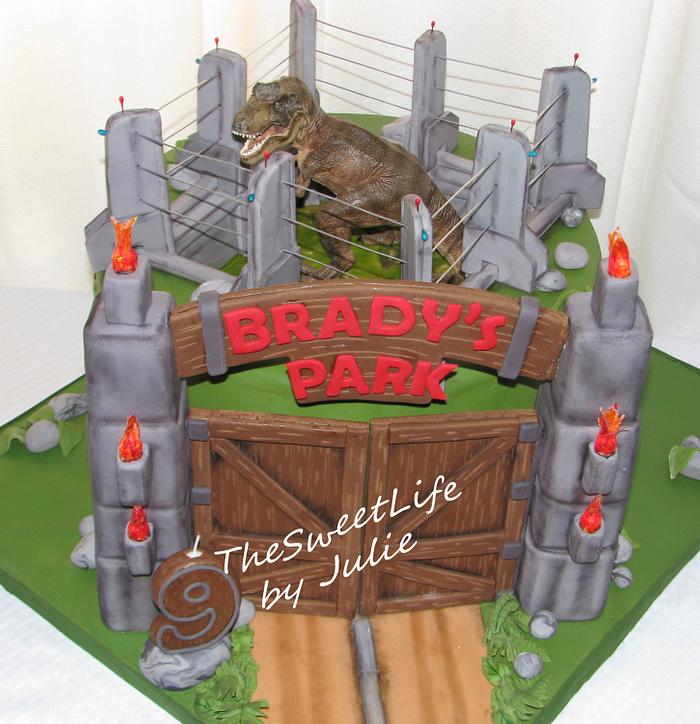 Jurassic Park Builder cake