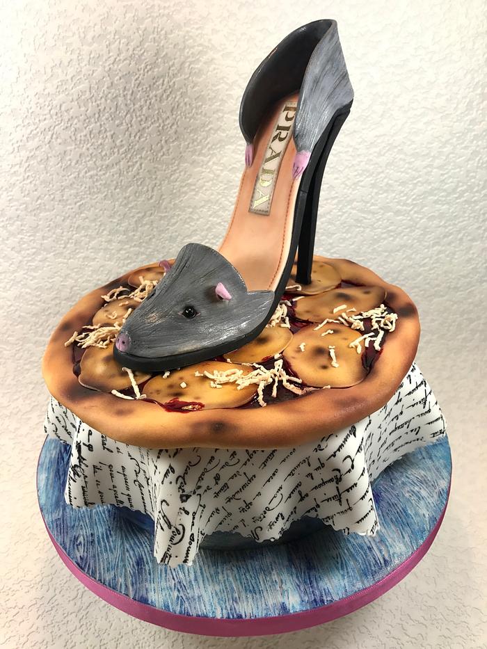 Pizza with rat boots from Prada - Decorated Cake by - CakesDecor