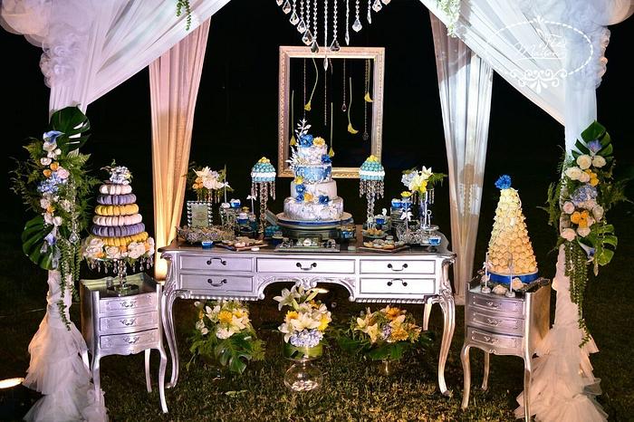  SWEET TABLE BLUE SILVER