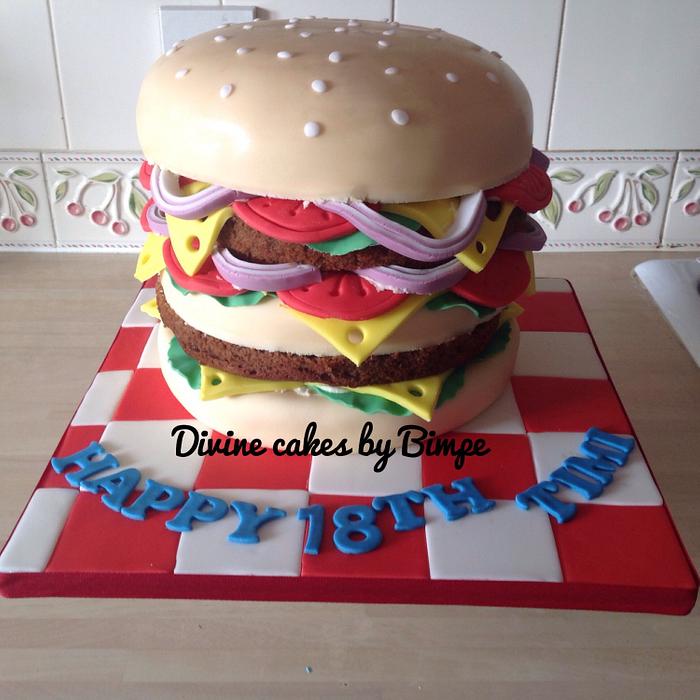 Big Mac burger cake