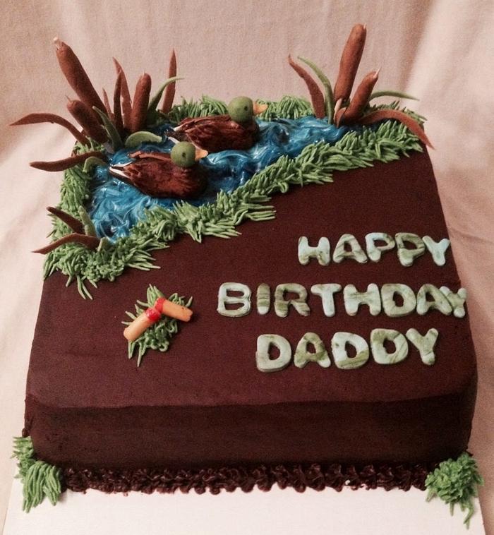 Duck hunter birthday cake