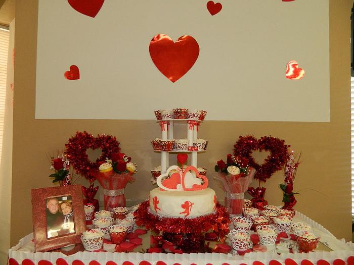 Valentine Wedding Cupcakes