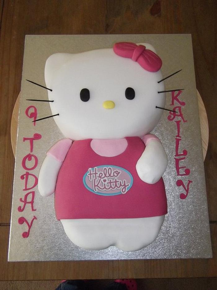 Carved Hello Kitty cake