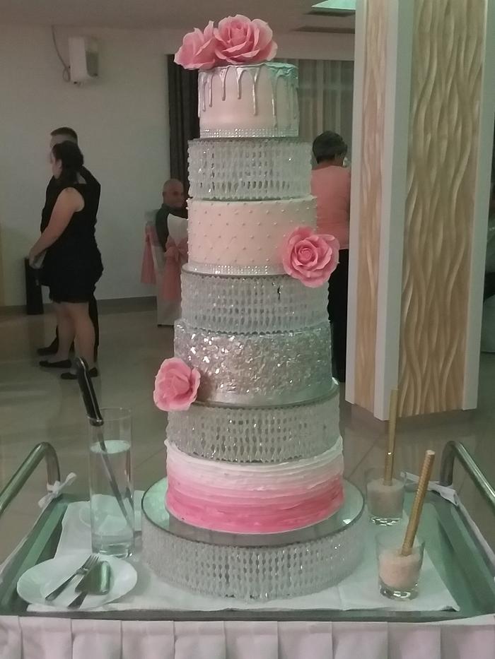 Cristal wedding cake