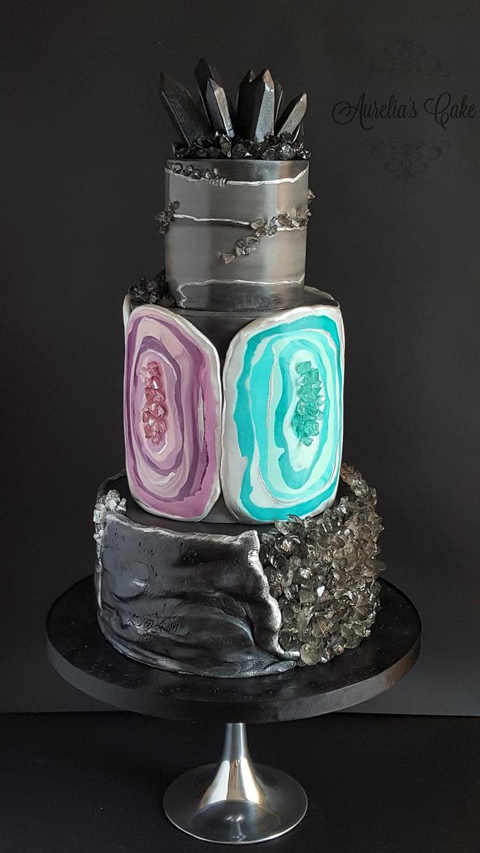 Geode wedding cake