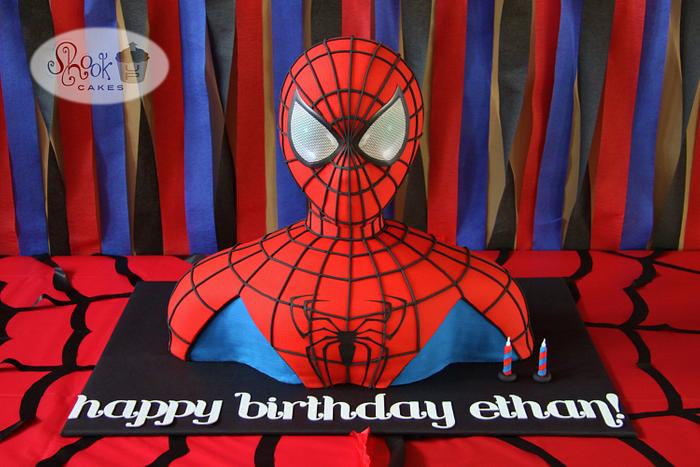 Spiderman Bust Cake!