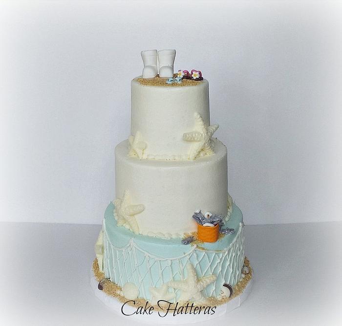 Commercial Fishing Wedding Cake. - Decorated Cake by - CakesDecor
