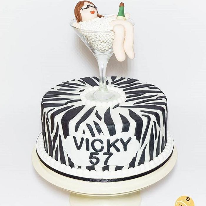 Drunk Lady Themed Cake