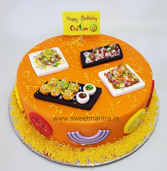 Blue Gold Drip Cake Birthday Cake for Husband - Kukkr Cakes
