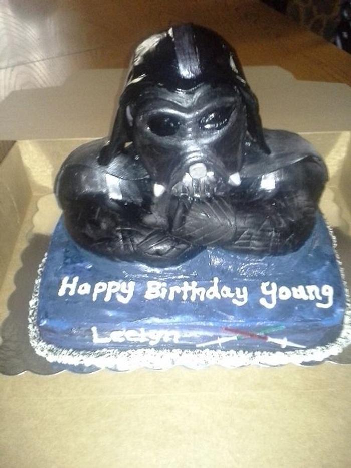 Star Wars Darth Vader bust cake