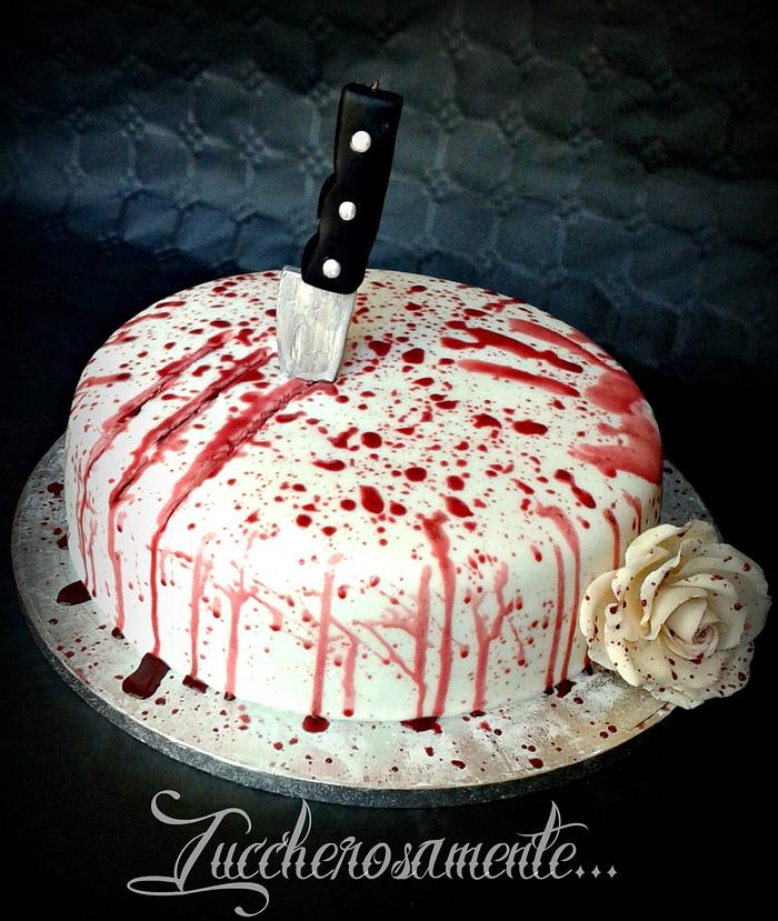 Bloody Halloween cake!