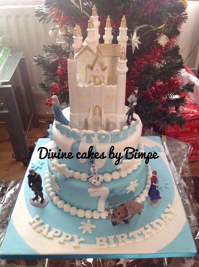Disney's Frozen castle cake