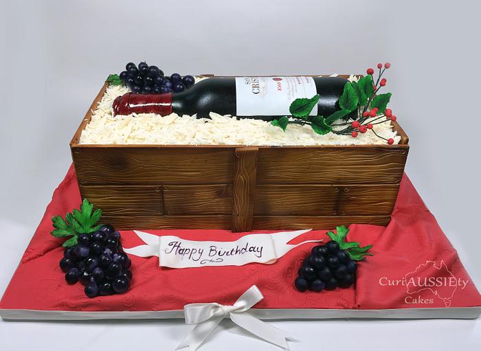 Wine box and bottle cake!