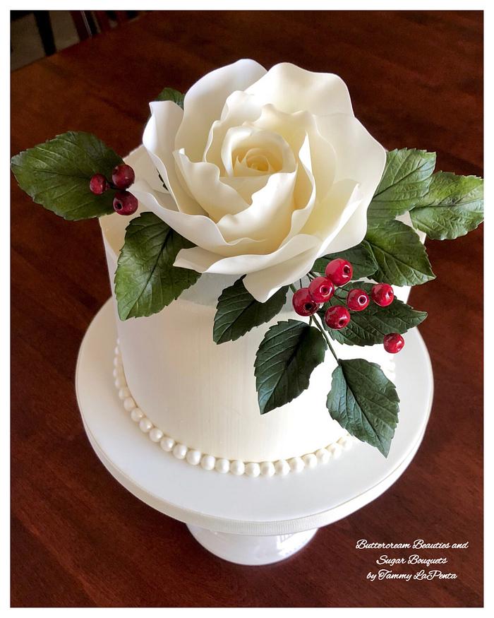 Elegant Rose Cake ~ - Decorated Cake by Tammy LaPenta - CakesDecor
