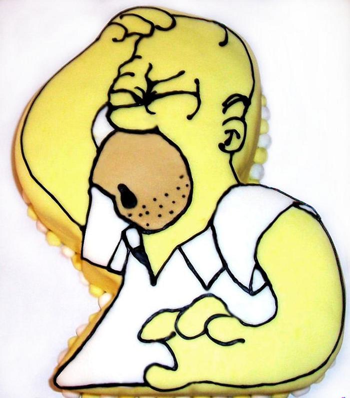 D'Oh! I got Married Groom's Cake- Homer Simpson