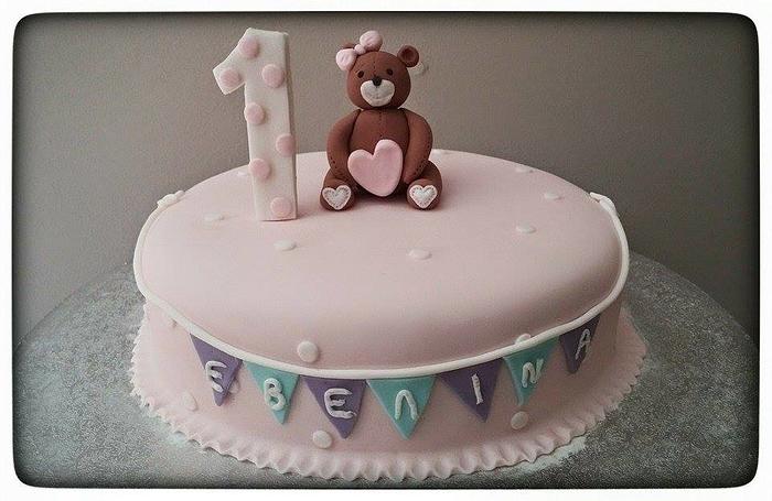 1st birthday girl cake by Konstantina Chalkia