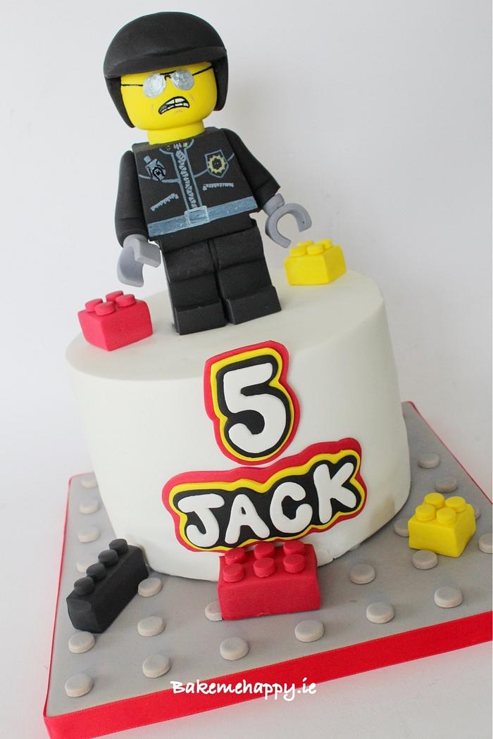Lego man cake