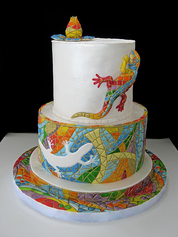 Mosaic cake /Inspired by Gaudi /
