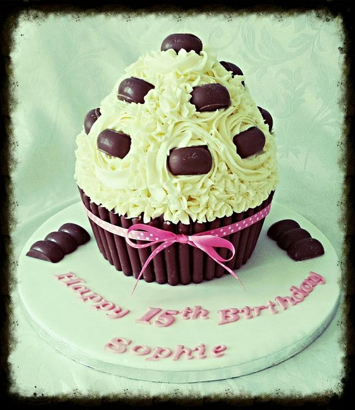 Double Chocolate Giant Cupcake