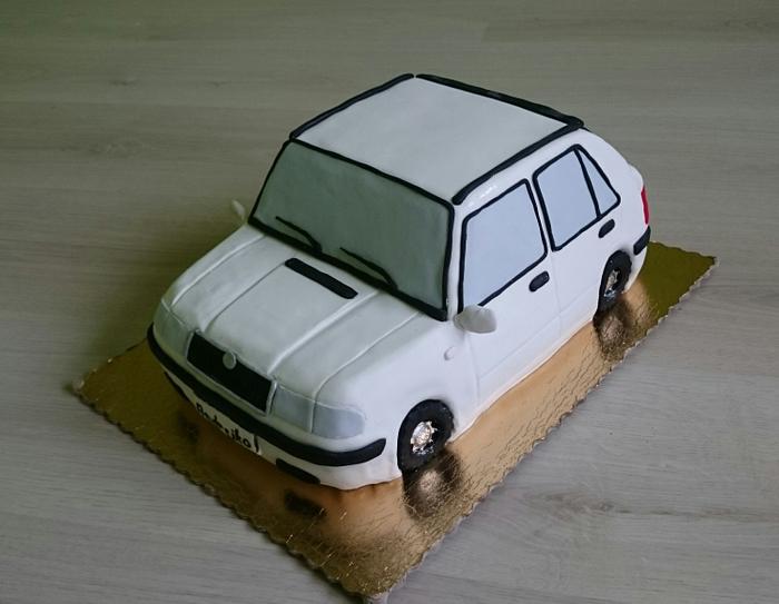Skoda car birthday cake