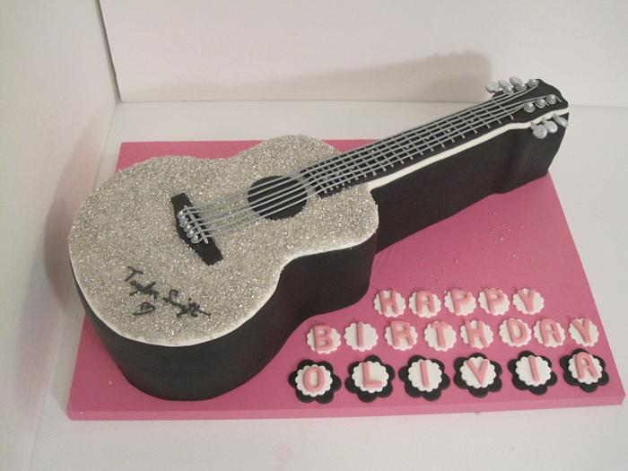 Taylor Swift Guitar Birthday Cake