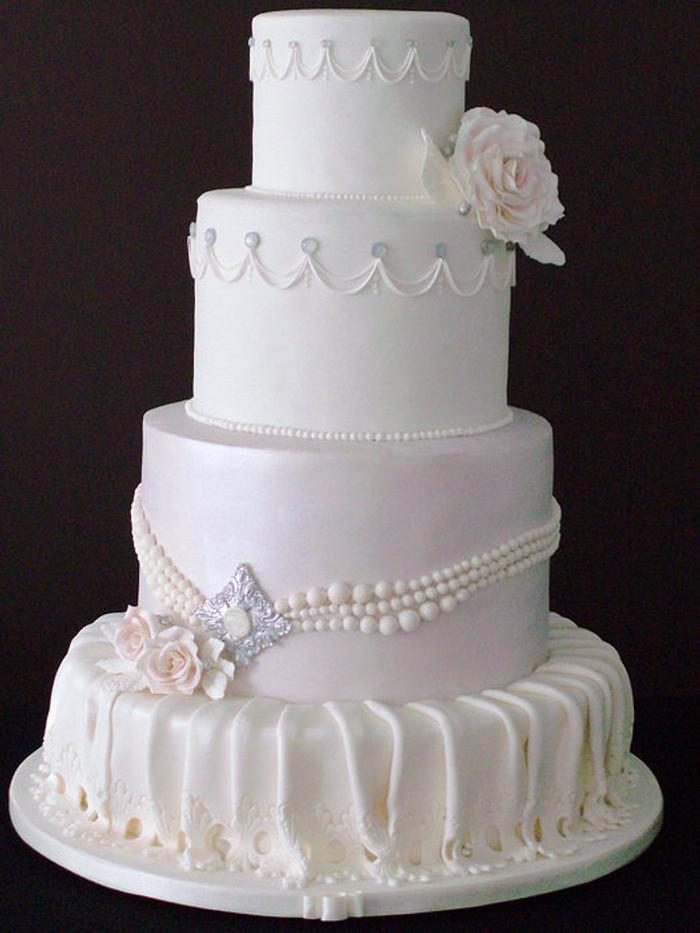 The Sugar Nursery - Vintage Glitter Wedding Cake