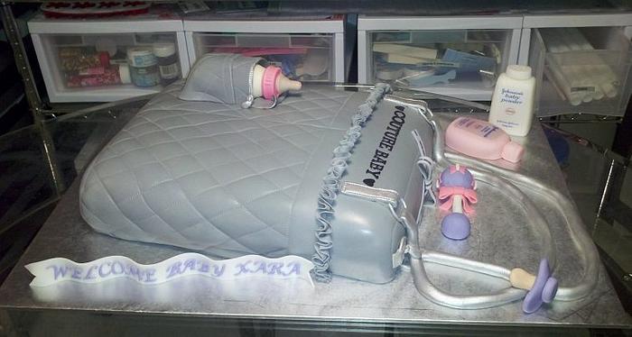 Couture Baby Diaper Bag Cake
