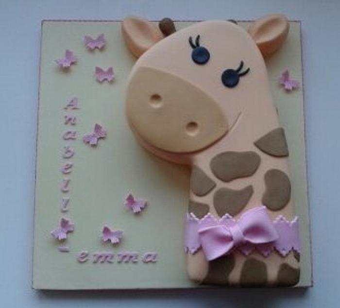 Giraffe New Baby Cake
