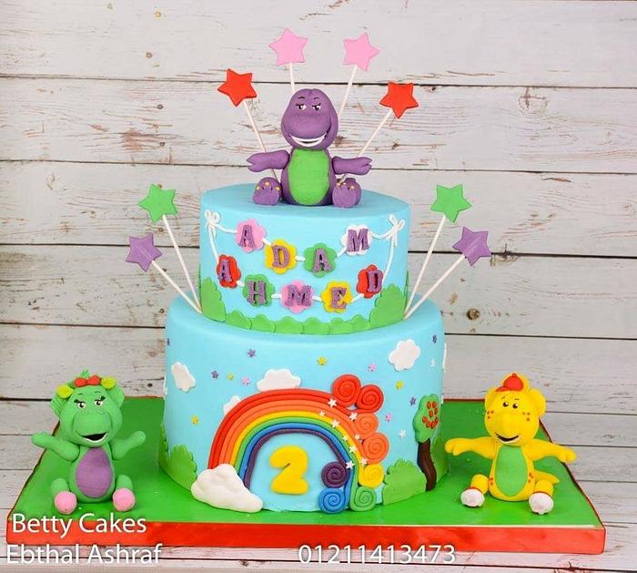 Barney and his friends cake - Decorated Cake by - CakesDecor