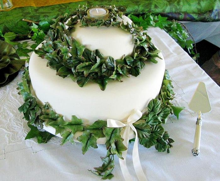 Ogham Tree inspired wedding cake