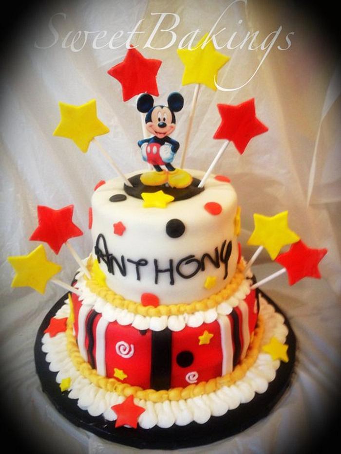 Mickey , 2 tier cake 