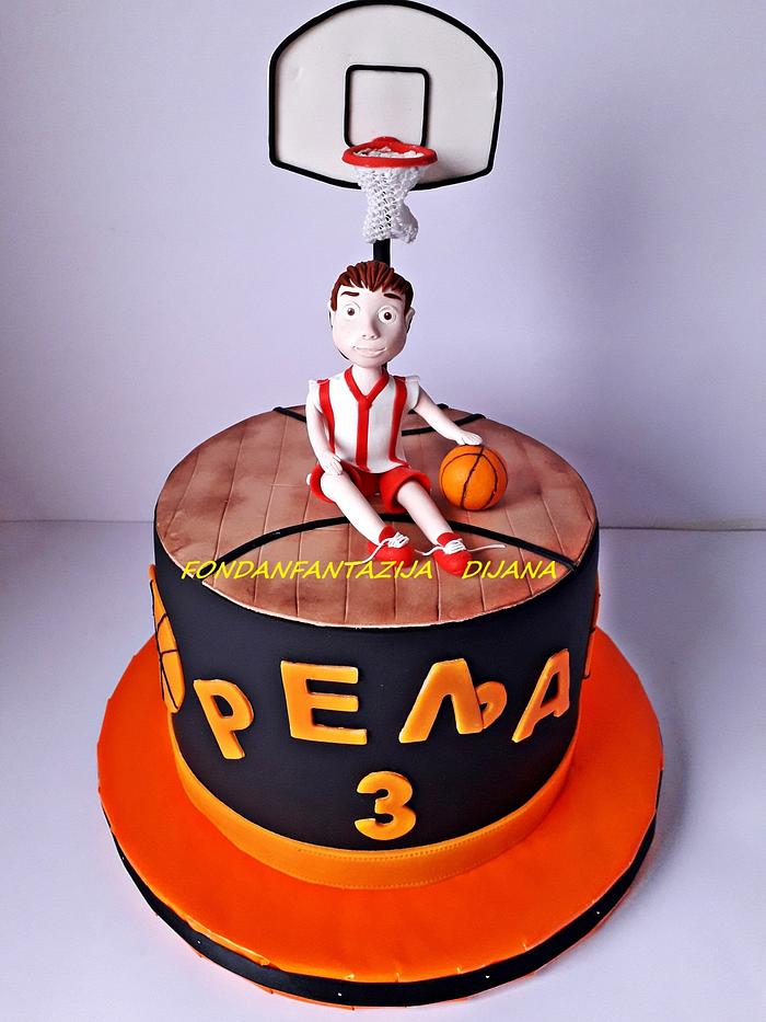 Basketball Cake Decorated Cake By Fondantfantasy Cakesdecor 