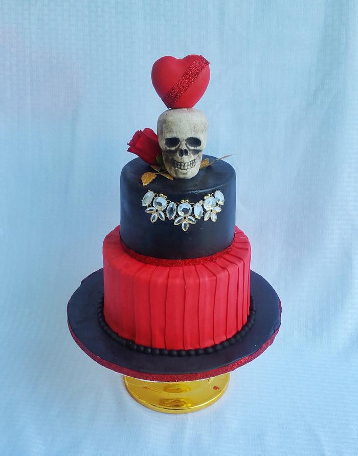 Love Till Death theme cake