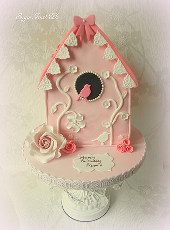 Garden Birdhouse Cake