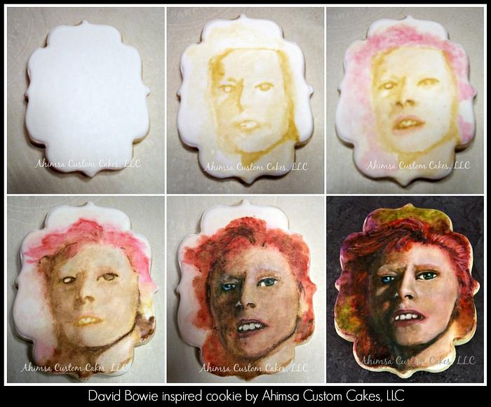 Bowie inspired cookie ~ process photos