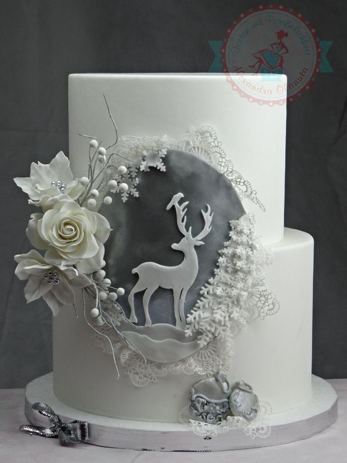 Elegant Xmas cake