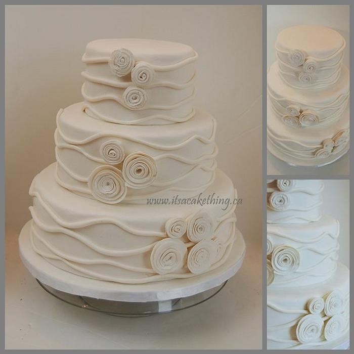 Classic White Wedding Cake 