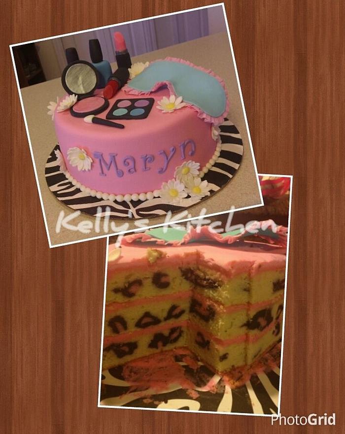Spa themed birthday cake